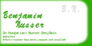 benjamin nusser business card